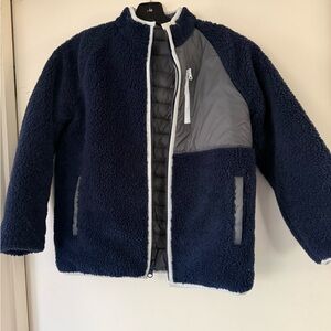 GAP Navy and Gray Kids Puffer Jacket